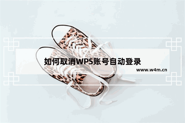 如何取消WPS账号自动登录