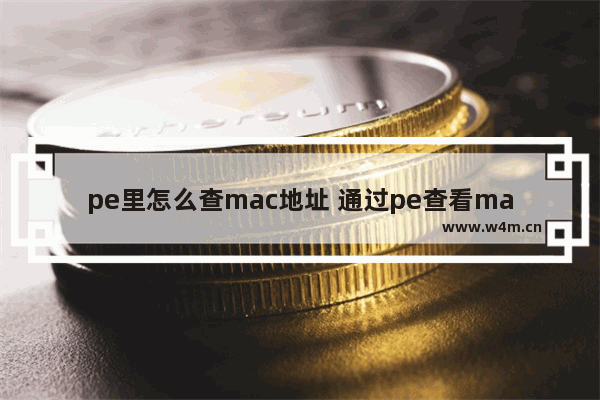 pe里怎么查mac地址 通过pe查看mac地址