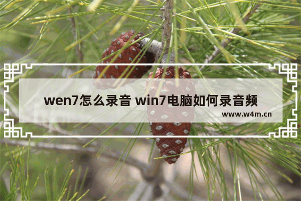 wen7怎么录音 win7电脑如何录音频