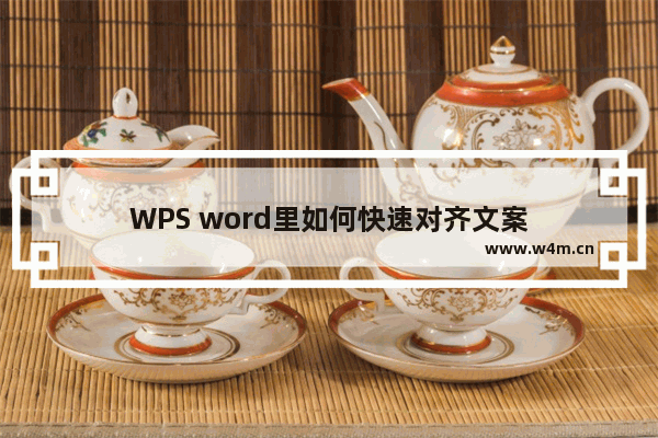 WPS word里如何快速对齐文案