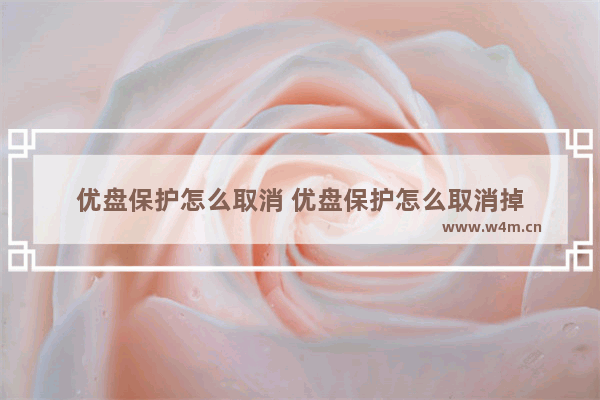 优盘保护怎么取消 优盘保护怎么取消掉