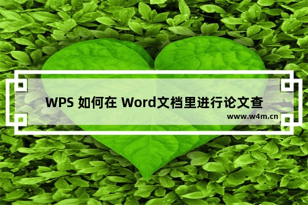 WPS 如何在 Word文档里进行论文查重