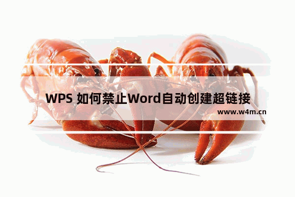 WPS 如何禁止Word自动创建超链接