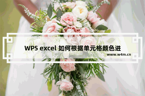 WPS excel 如何根据单元格颜色进行排序