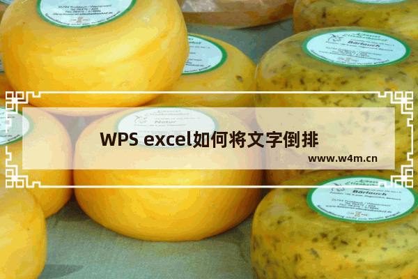 WPS excel如何将文字倒排