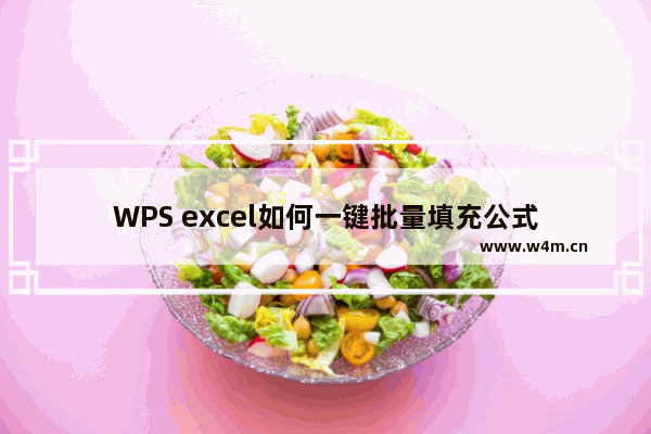 WPS excel如何一键批量填充公式