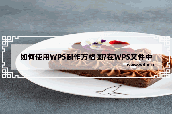 如何使用WPS制作方格图?在WPS文件中绘制方格图的方法教程