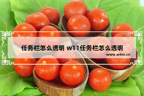 任务栏怎么透明 w11任务栏怎么透明