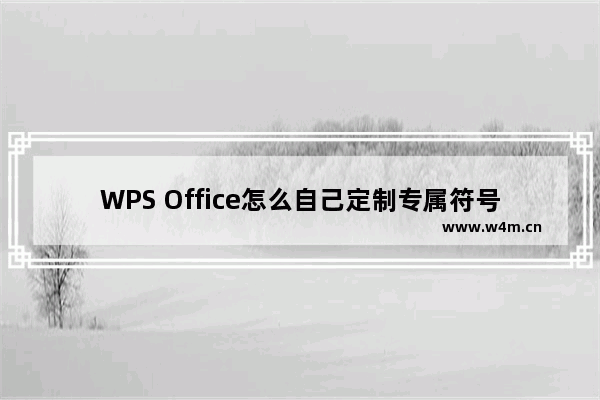 WPS Office怎么自己定制专属符号栏？WPS Office定制专属符号栏的方法