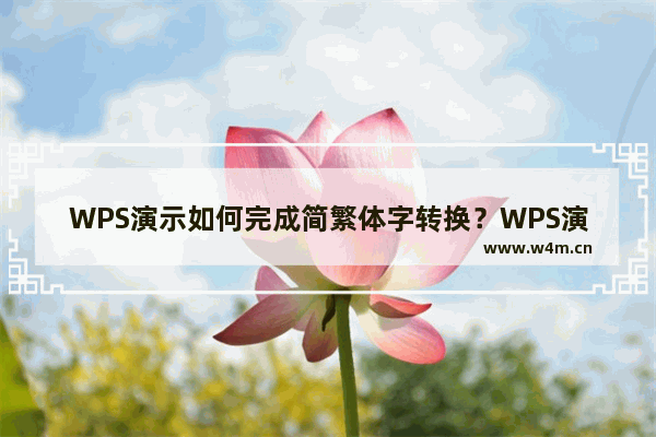 WPS演示如何完成简繁体字转换？WPS演示完成简繁体字转换方法