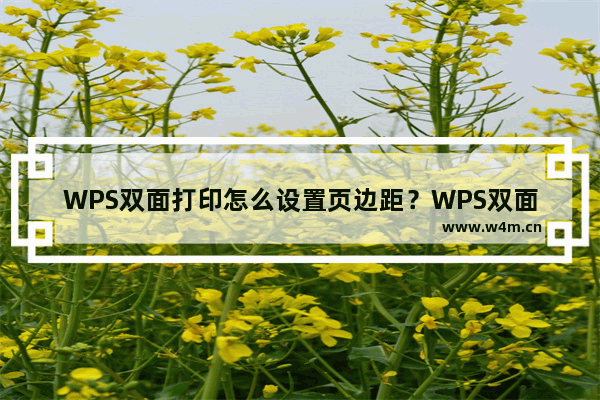 WPS双面打印怎么设置页边距？WPS双面打印设置页边距的技巧