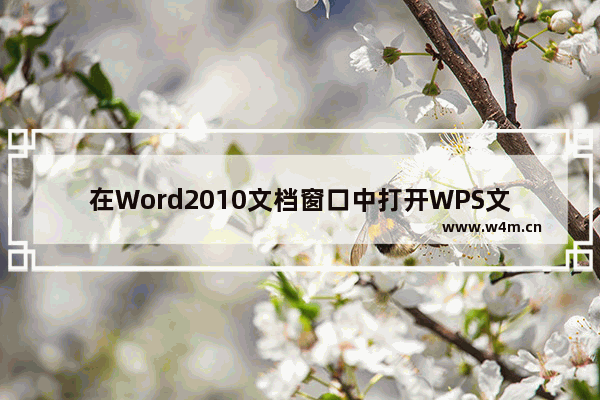 在Word2010文档窗口中打开WPS文档