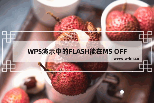 WPS演示中的FLASH能在MS OFFICE中播放吗？