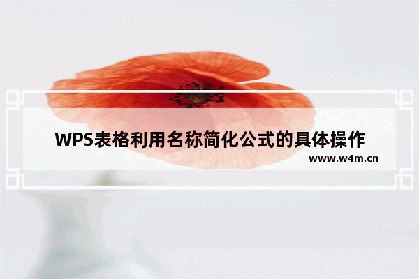 WPS表格利用名称简化公式的具体操作