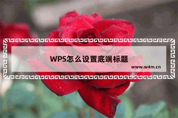 WPS怎么设置底端标题