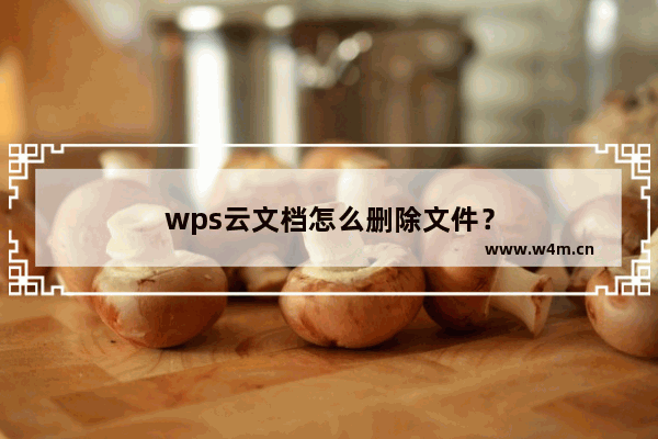 wps云文档怎么删除文件？