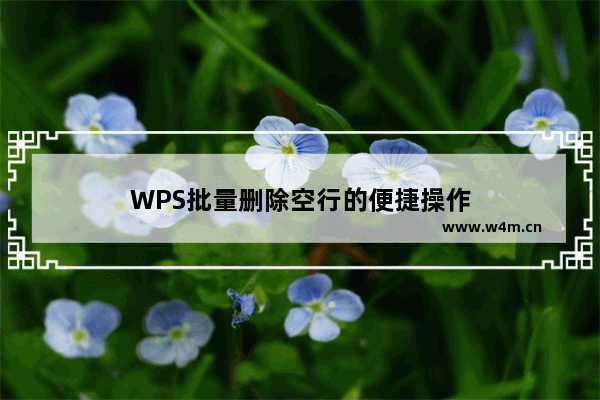 WPS批量删除空行的便捷操作