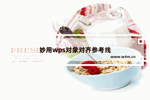 妙用wps对象对齐参考线