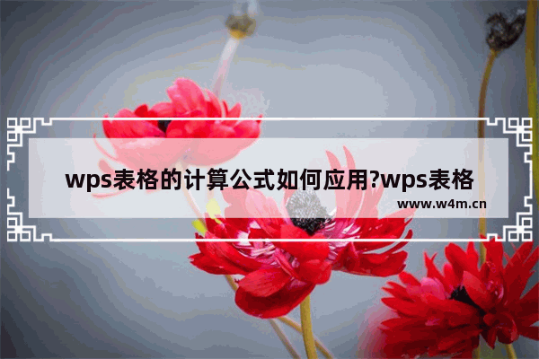 wps表格的计算公式如何应用?wps表格应用计算公式的方法教程