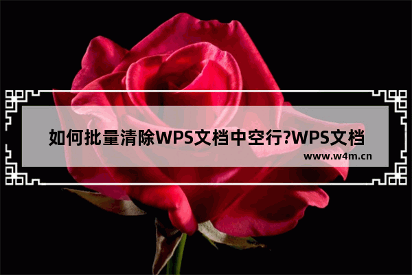 如何批量清除WPS文档中空行?WPS文档批量清除空行的方法