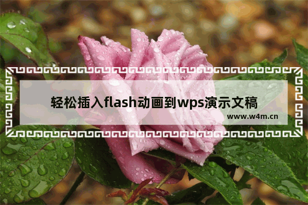 轻松插入flash动画到wps演示文稿