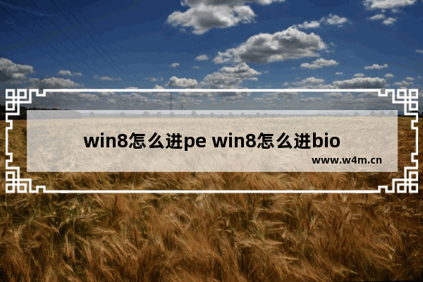 win8怎么进pe win8怎么进bios