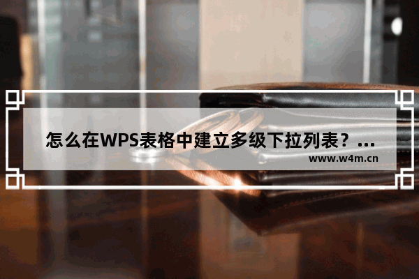 怎么在WPS表格中建立多级下拉列表？在WPS表格中建立多级下拉列表的教程