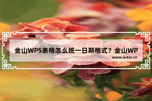 金山WPS表格怎么统一日期格式？金山WPS表格统一日期格式教程