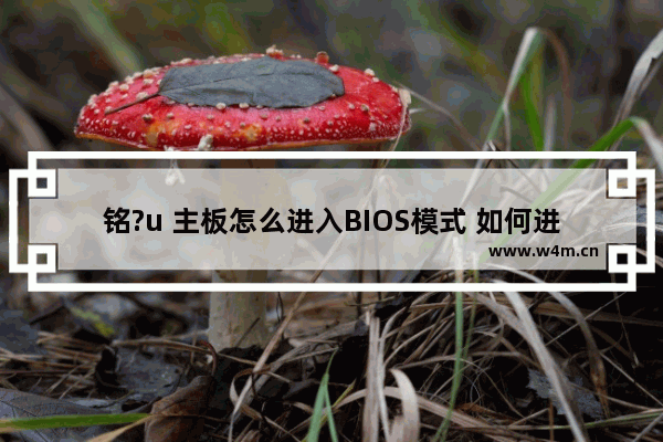 铭?u 主板怎么进入BIOS模式 如何进入铭U主板的BIOS模式