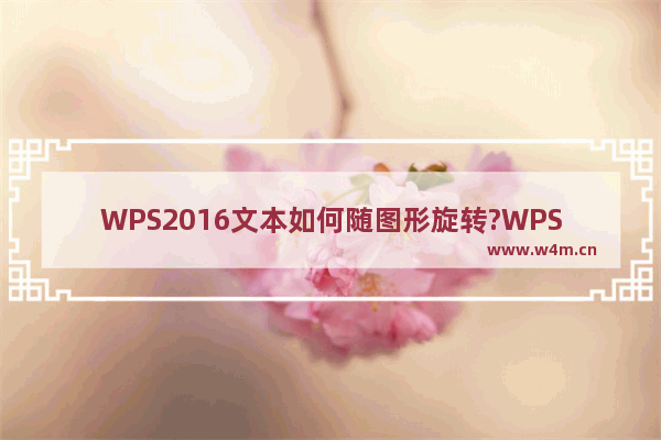 WPS2016文本如何随图形旋转?WPS2016文本随图形旋转教程