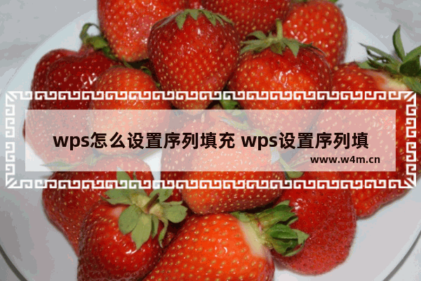 wps怎么设置序列填充 wps设置序列填充方法【详解】