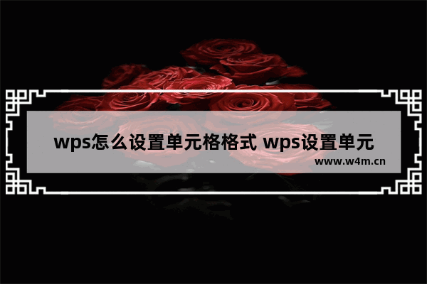 wps怎么设置单元格格式 wps设置单元格格式方法【详解】