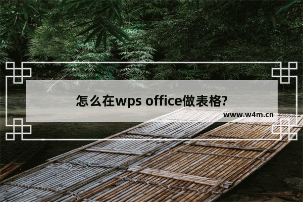 怎么在wps office做表格?