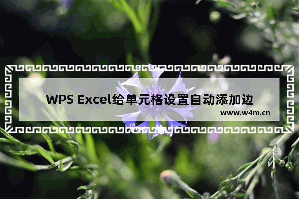 WPS Excel给单元格设置自动添加边框方法