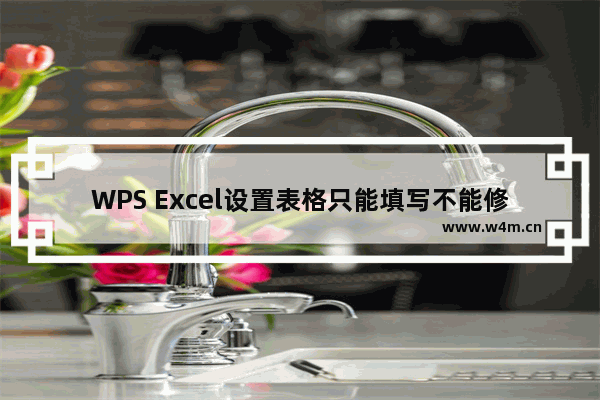 WPS Excel设置表格只能填写不能修改方法！