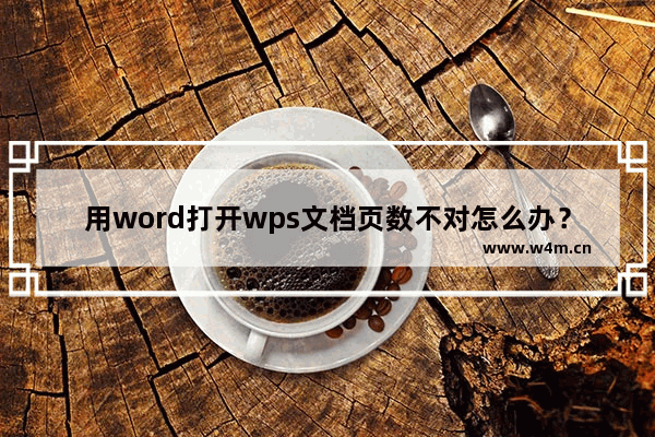 用word打开wps文档页数不对怎么办？