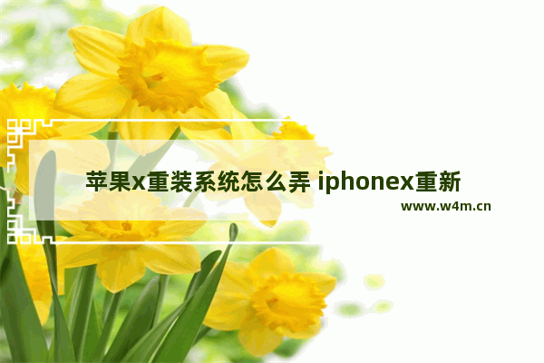 苹果x重装系统怎么弄 iphonex重新装系统