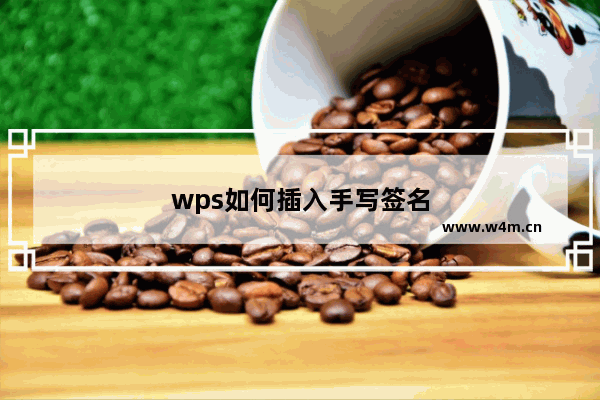 wps如何插入手写签名