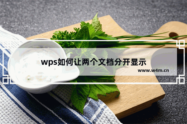 wps如何让两个文档分开显示