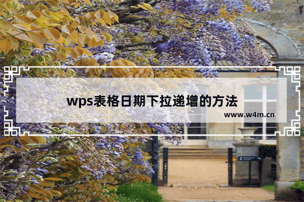 wps表格日期下拉递增的方法