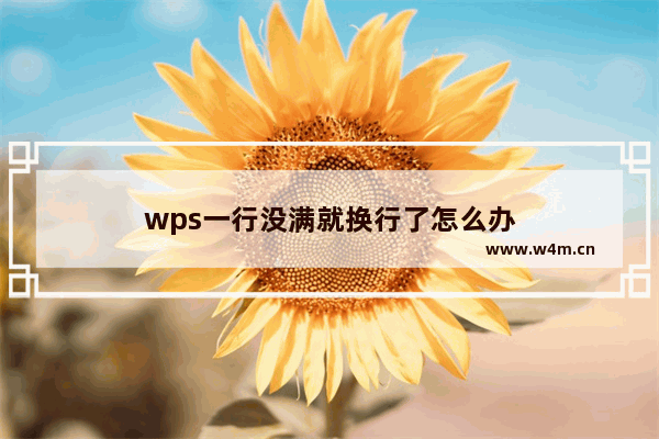 wps一行没满就换行了怎么办