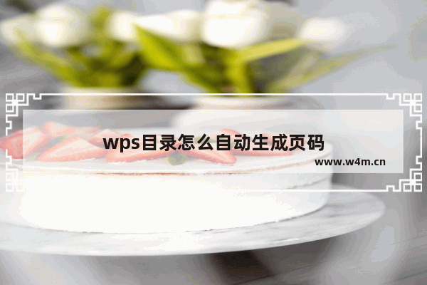 wps目录怎么自动生成页码