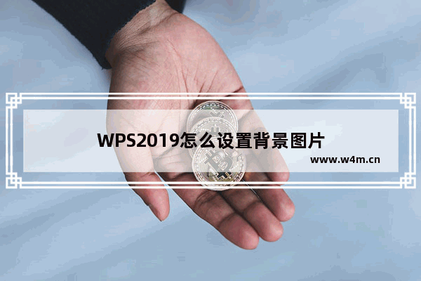 WPS2019怎么设置背景图片