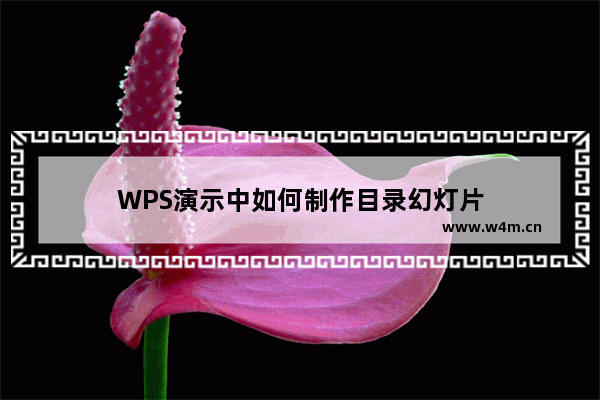 WPS演示中如何制作目录幻灯片