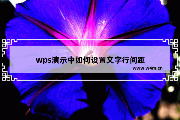 wps演示中如何设置文字行间距