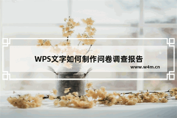 WPS文字如何制作问卷调查报告