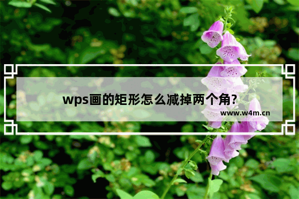 wps画的矩形怎么减掉两个角?