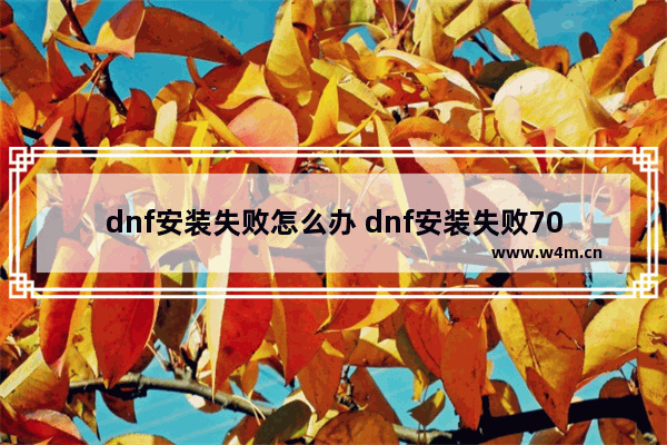 dnf安装失败怎么办 dnf安装失败7001259