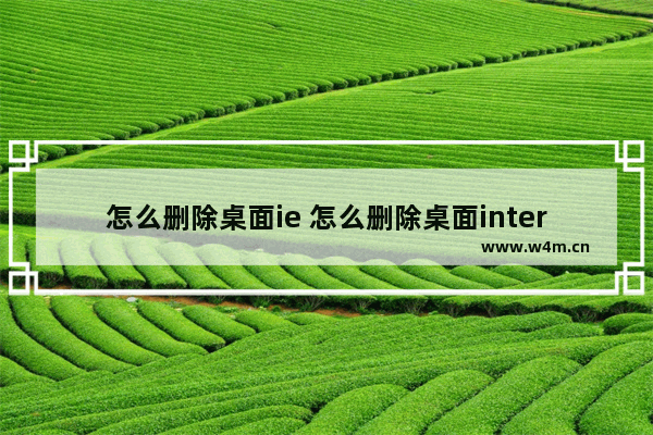 怎么删除桌面ie 怎么删除桌面internet图标