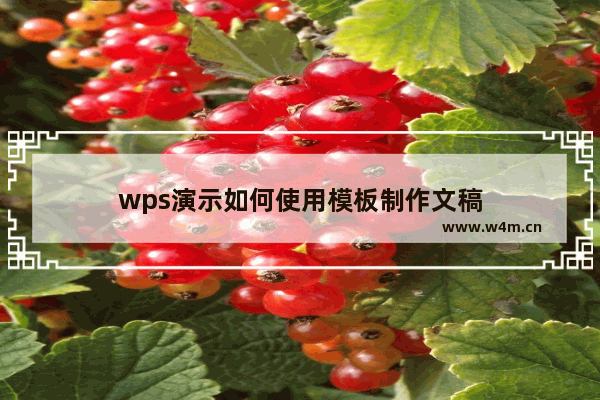 wps演示如何使用模板制作文稿